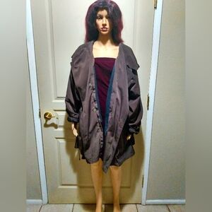 Vintage Y2K Brown Hoodie Jacket With Liner.